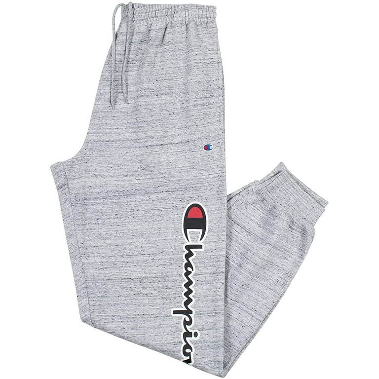 Champion Sweatpants for Men Big and Tall Cotton Fleece Joggers 2X Tall Heather Space Dye