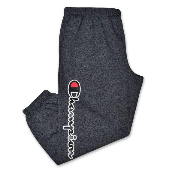 Champion Sweatpants for Men Big and Tall Cotton Fleece Joggers 3X Black Marl