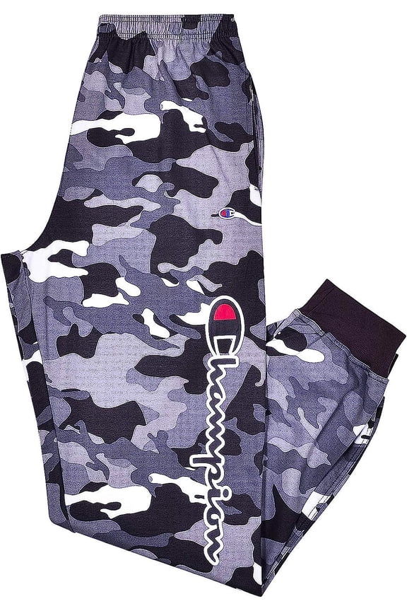 Sweatpants for Men Big and Tall Cotton Fleece Joggers Black Camo 2XT