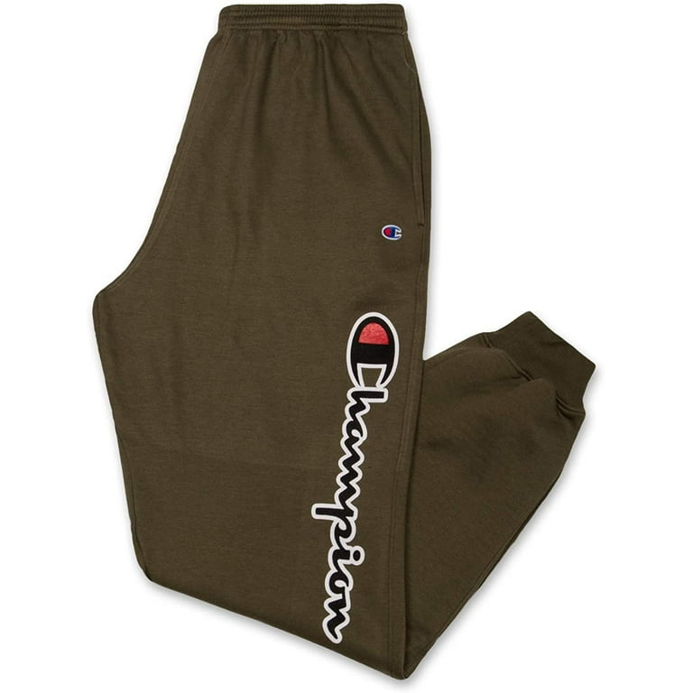 Champion Sweatpants for Men Big and Tall Cotton Fleece Joggers Olive 2XLT Walmart
