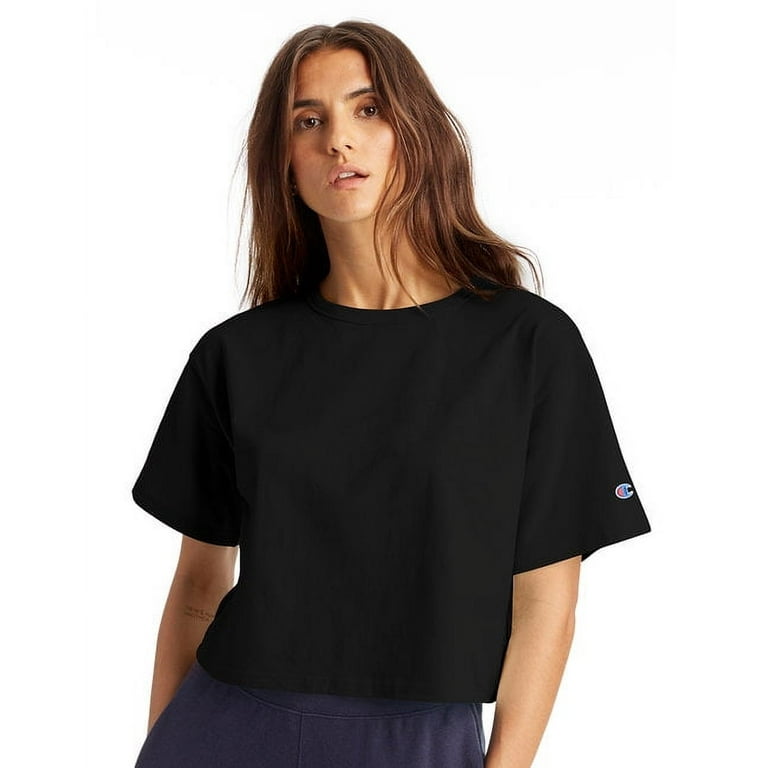 Champion T453W Ladies Cropped Heritage T Shirt Walmart
