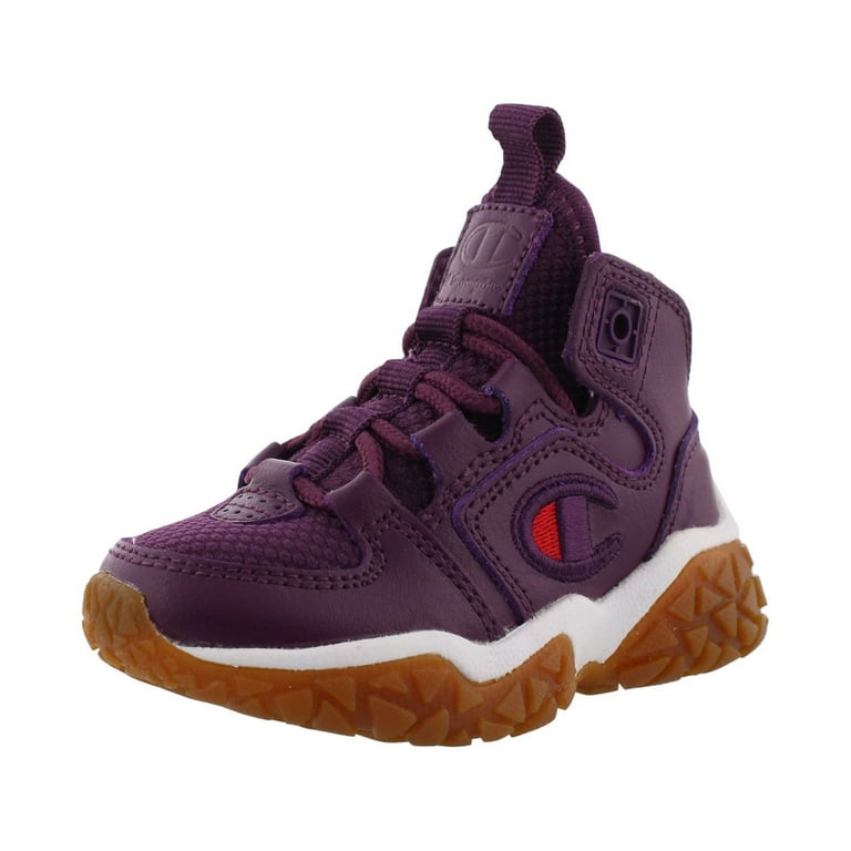 Champion Boys Toddler Tank Grid Mid Athletic Sneaker Boots Purple Size 10.0