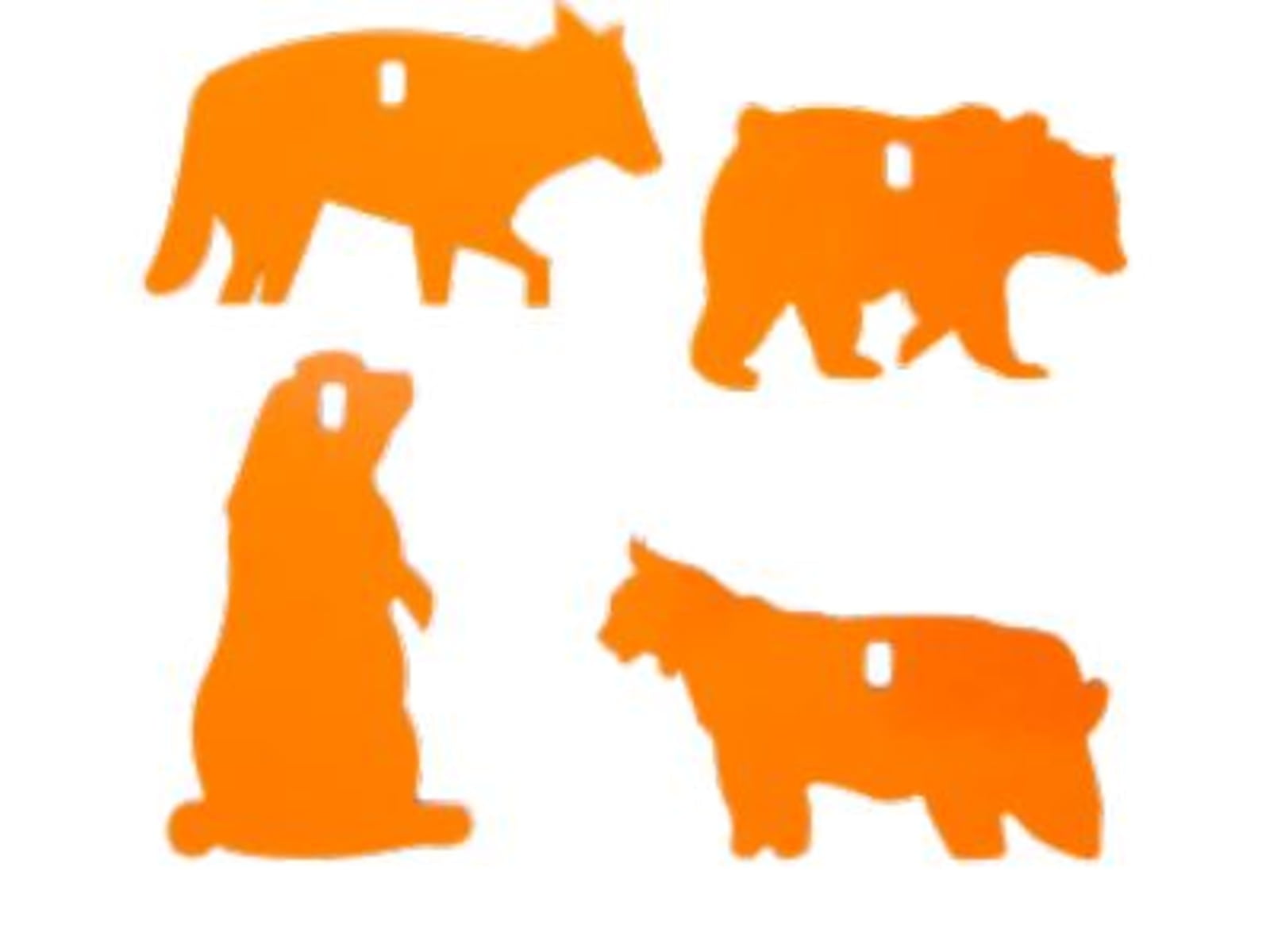 Champion Impact Steel Rimfire Animal 4-Pack Target, Orange, Medium