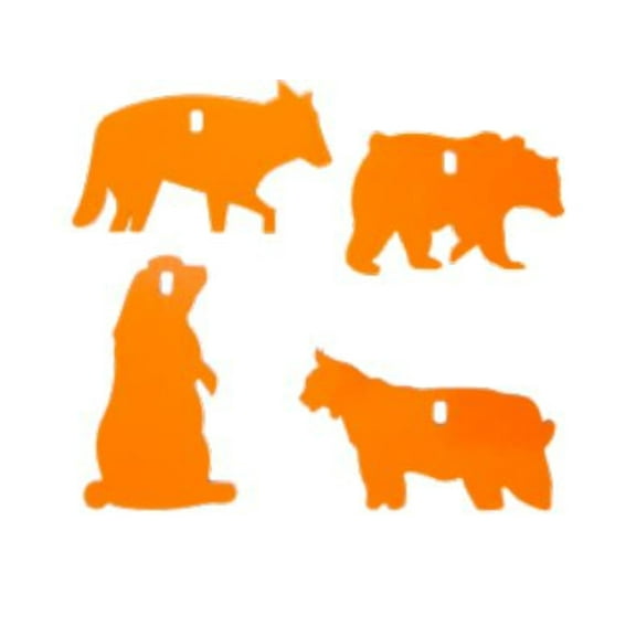 Champion Impact Steel Rimfire Animal 4-Pack Target, Orange, Medium