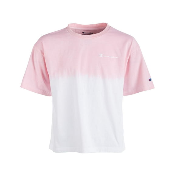 Champion Toddler Girls Dip Dyed Colorblocked Logo Print T-Shirt,White,5