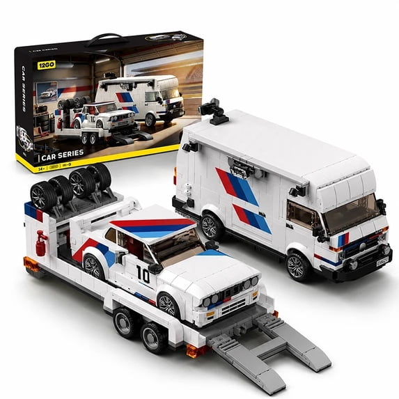 Champion Touring Cars Sets MOC Building Blocks Model Trailer Vehicle ...