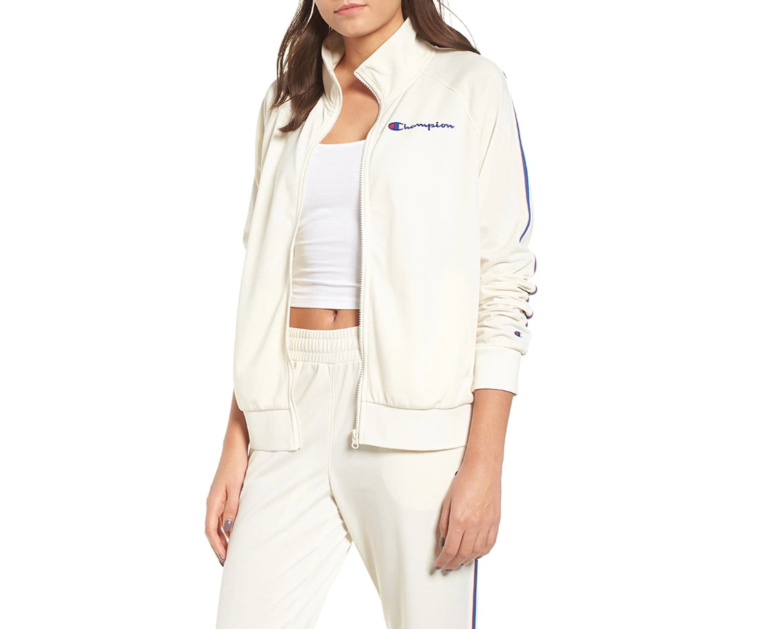 Champion Track Jacket Girls Jackets Size S Color Chalk White