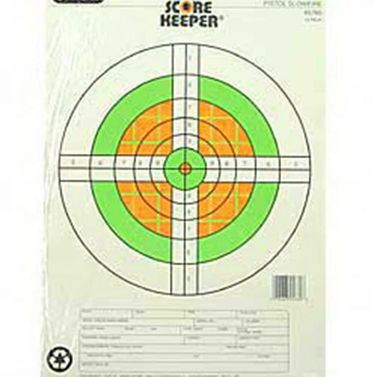 Champion Traps and Targets Fluorescent Orange/Green Bullseye