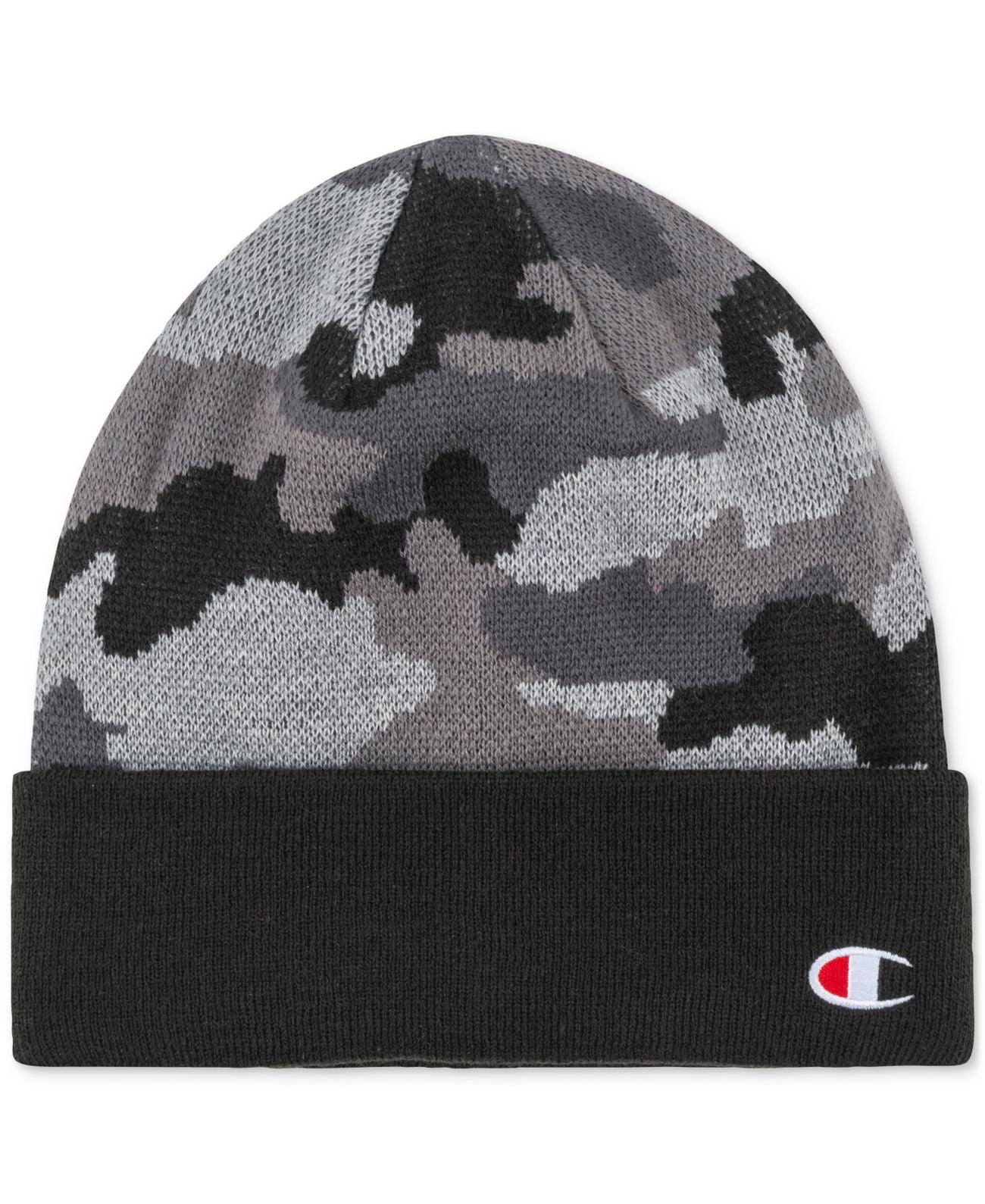 Champion Unisex Logo Cuff Beanie Hat Grey Camo Uganda Ubuy