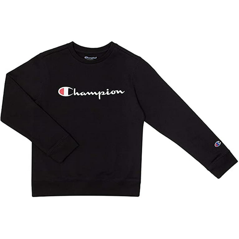 Champion Unisex Kids' Heritage Fleece Pullover Sweatshirt, Black