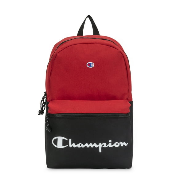 Champion Unisex Manuscript Adult Polyester School Backpacks, Bright Red