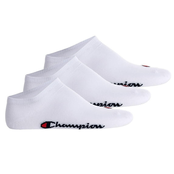 Champion Unisex Sneaker Socks, 3-Pack - Sneaker Socks Basic, Logo White Eu 43-46 (Uk 9-11)