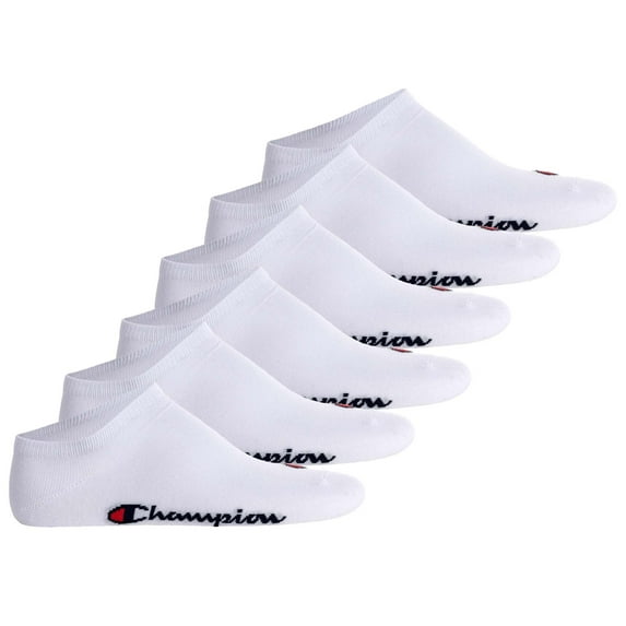 Champion Unisex Sneaker Socks, 6-Pack - Sneaker Socks Basic, Logo White Eu 43-46 (Uk 9-11)