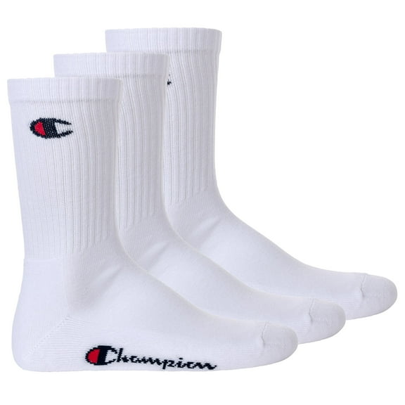 Champion Unisex Socks, 3 Pairs - Crew Socks Basic White Eu 35-38 (Uk 3-5)