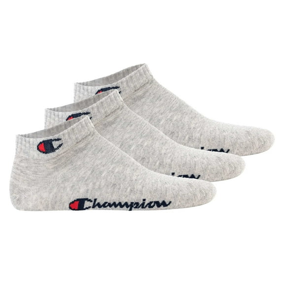 Champion Unisex Socks, 3 Pairs - Quarter Socks Basic Grey Eu 35-38 (Uk 3-5)