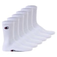 thumbnail image 1 of Champion Unisex Socks, 6 Pairs - Crew Socks Basic White Eu 35-38 (Uk 3-5), 1 of 3