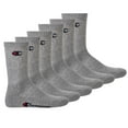 thumbnail image 1 of Champion Unisex Socks, 6 Pairs - Crew Socks Basic Grey Eu 35-38 (Uk 3-5), 1 of 3