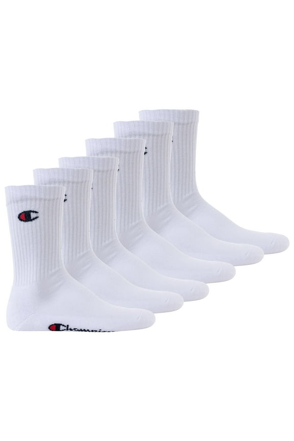 Unisex Socks, 6 Pairs - Crew Socks Basic White Eu 39-42 (Uk 6-8)