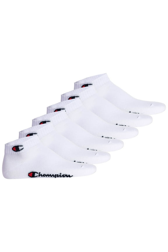 Unisex Socks, Pack Of 6 - Quarter Socks, Basic, Logo White Eu 43-46 (Uk 9-11)