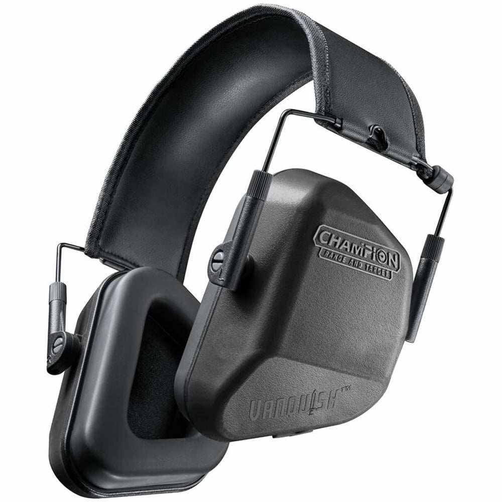 Champion Vanquish Passive Ear Muffs for Shooting Black