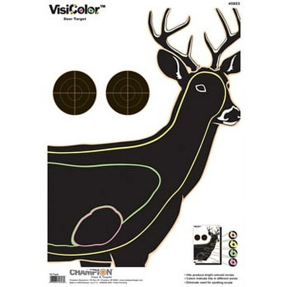 Champion VisiColor Targets, Deer, 10-Pack