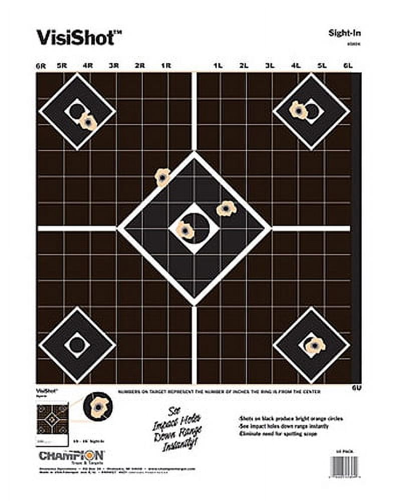 Champion Visishot Targets 45804 Visishot, Sightin (10 Pk)