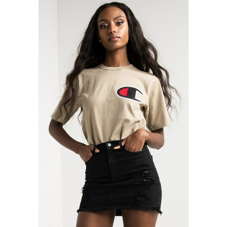 Champion Women S Big C Patch Heritage Tee Walmart