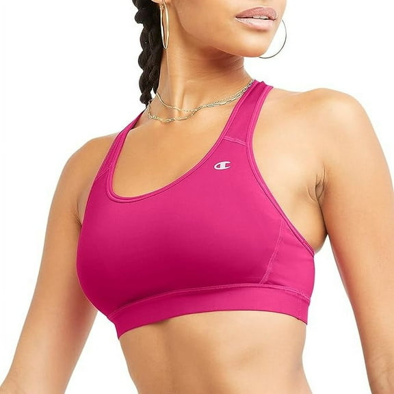 Champion Women'S Sports Bra, Compression, Moisture Wicking, High-Impact Sports Bra For Women, Fantastic Fuchsia, Size: XS-XX-Large
