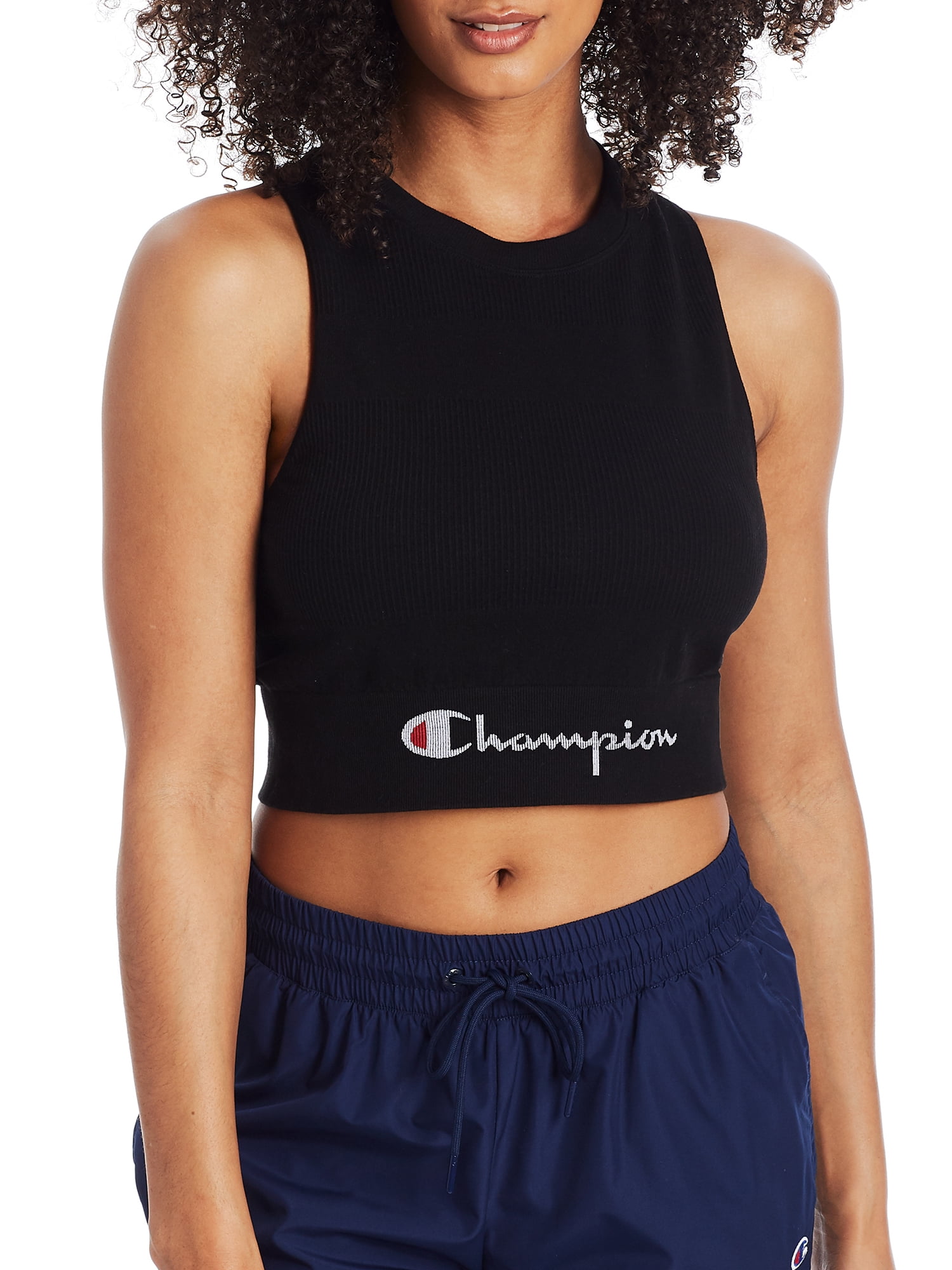 Black cropped top champion jumper