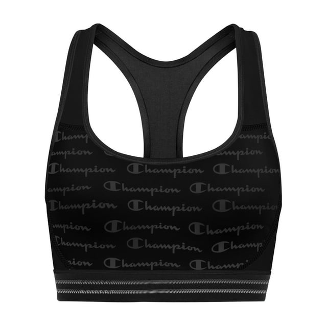 Champion Women's Absolute Workout Sports Bra Bra, champion Script/Black, X Small