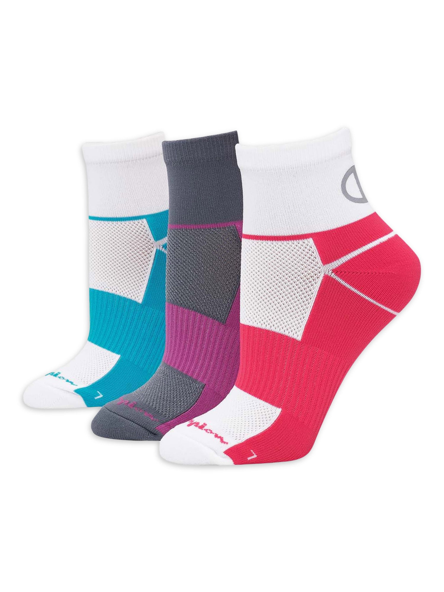 Champion Women's Athletic Ankle Socks, 3 Pack