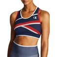 thumbnail image 1 of Champion Women's Athletics The Infinity Asymmetrical Racerback Sports Bra Athletic Navy/White/Scarlet XS, 1 of 4