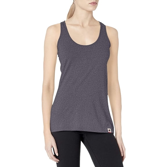 Champion Women's Authentic Originals Triblend Jersey Swing Tank Top, Charcoal Heather, Medium