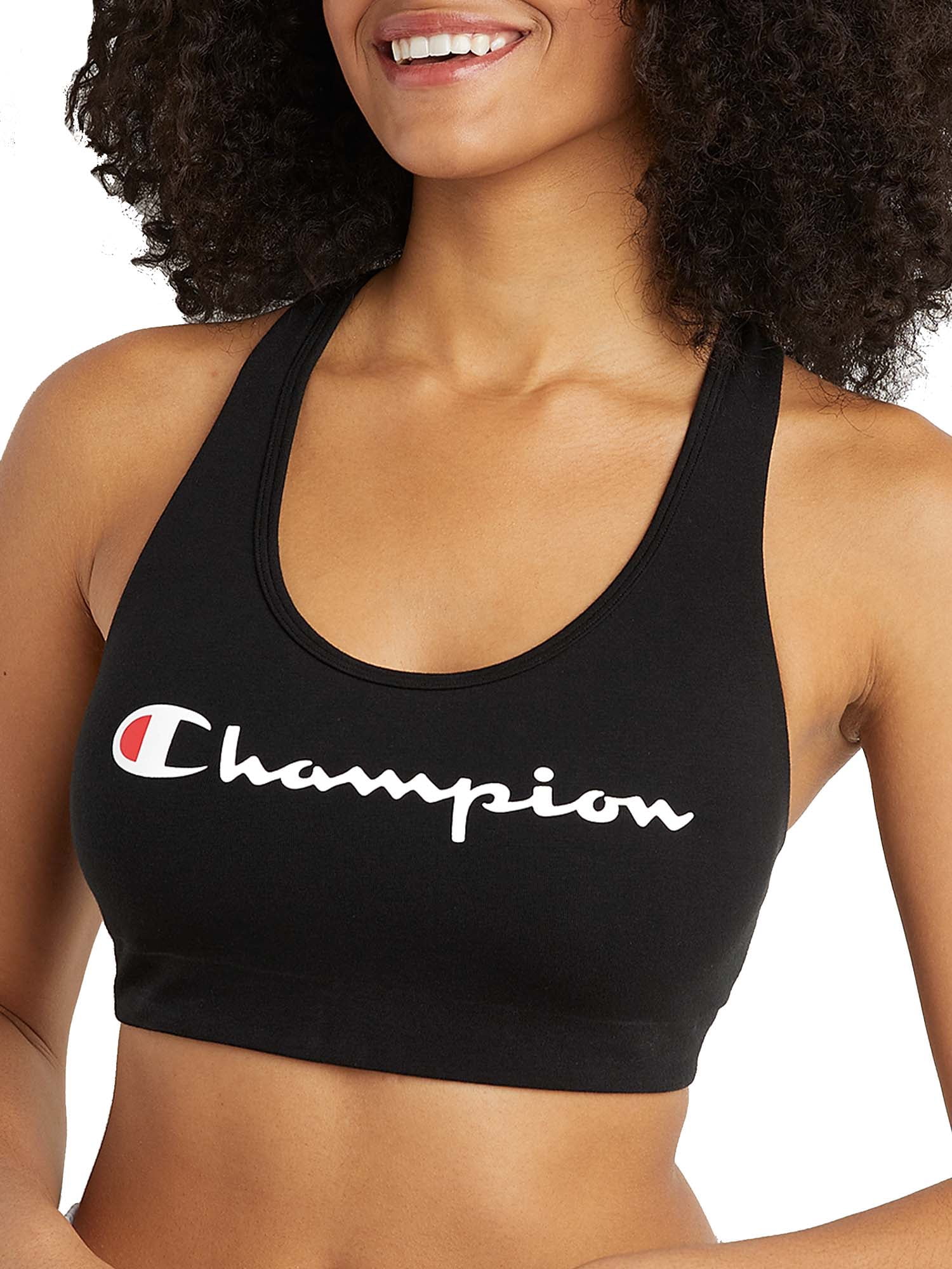 Buy Champion women sportwear fit seamless sports bra black Online