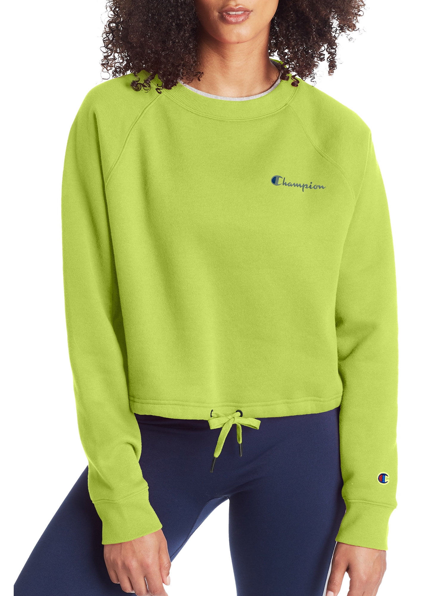 Champion Women s Campus Fleece Cropped Crewneck Sweatshirt