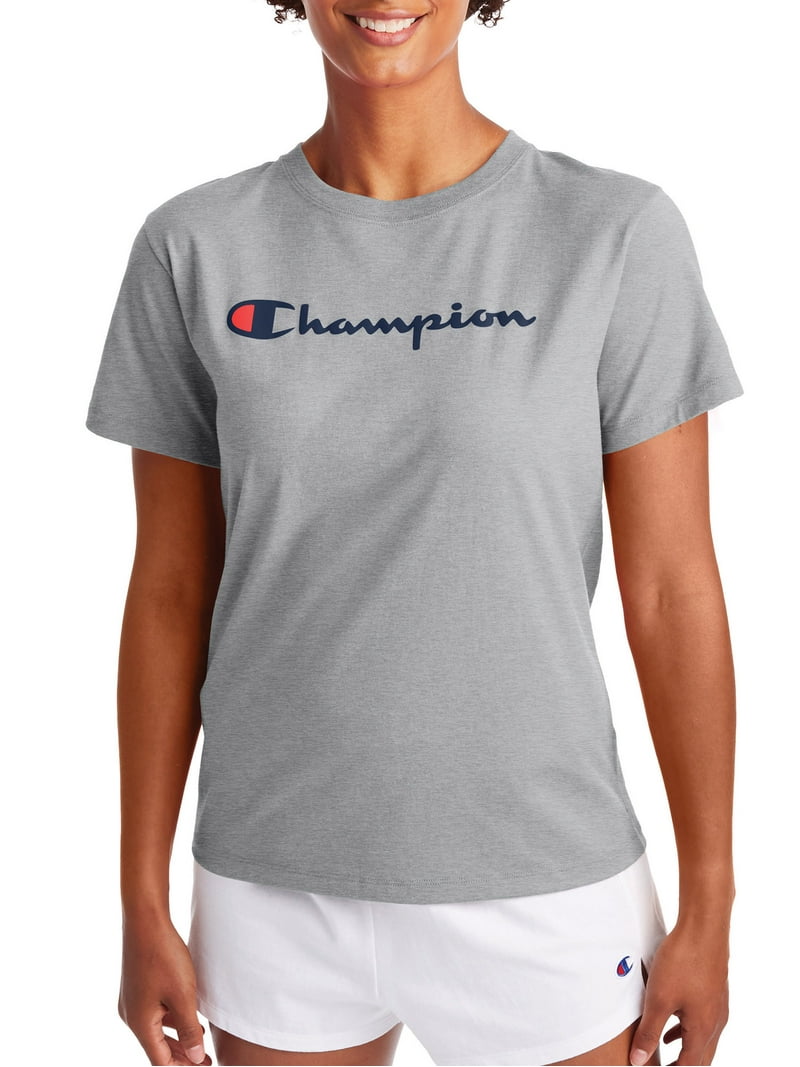 Champion Women's Classic Graphic Tee, Soft Cotton-Blend Shirt