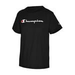 Champion Womens T-shirt, Classic Tee, Comfortable For Script (Plus Size Available), Black Script, Medium US