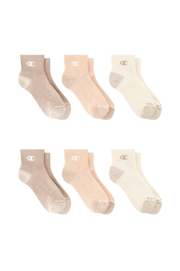 Women’s Cotton Flex Half Terry Ankle Lightweight Socks, 6 Pack, Sizes 4-10