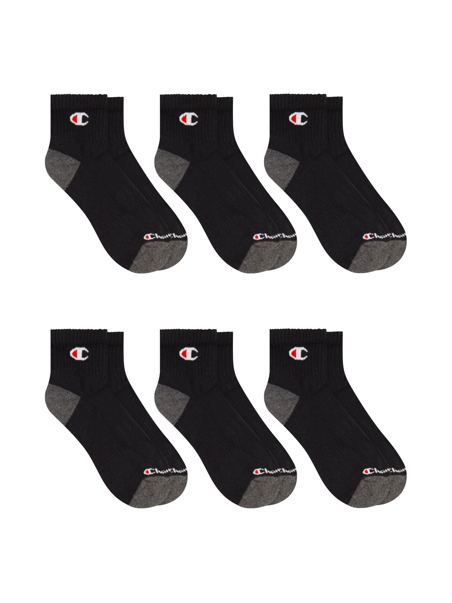 Champion Women’s Cotton Flex Half Terry Ankle Lightweight Socks, 6 Pack, Sizes 4-10