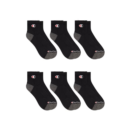 Champion Women’s Cotton Flex Half Terry Ankle Lightweight Socks, 6 Pack, Sizes 4-10