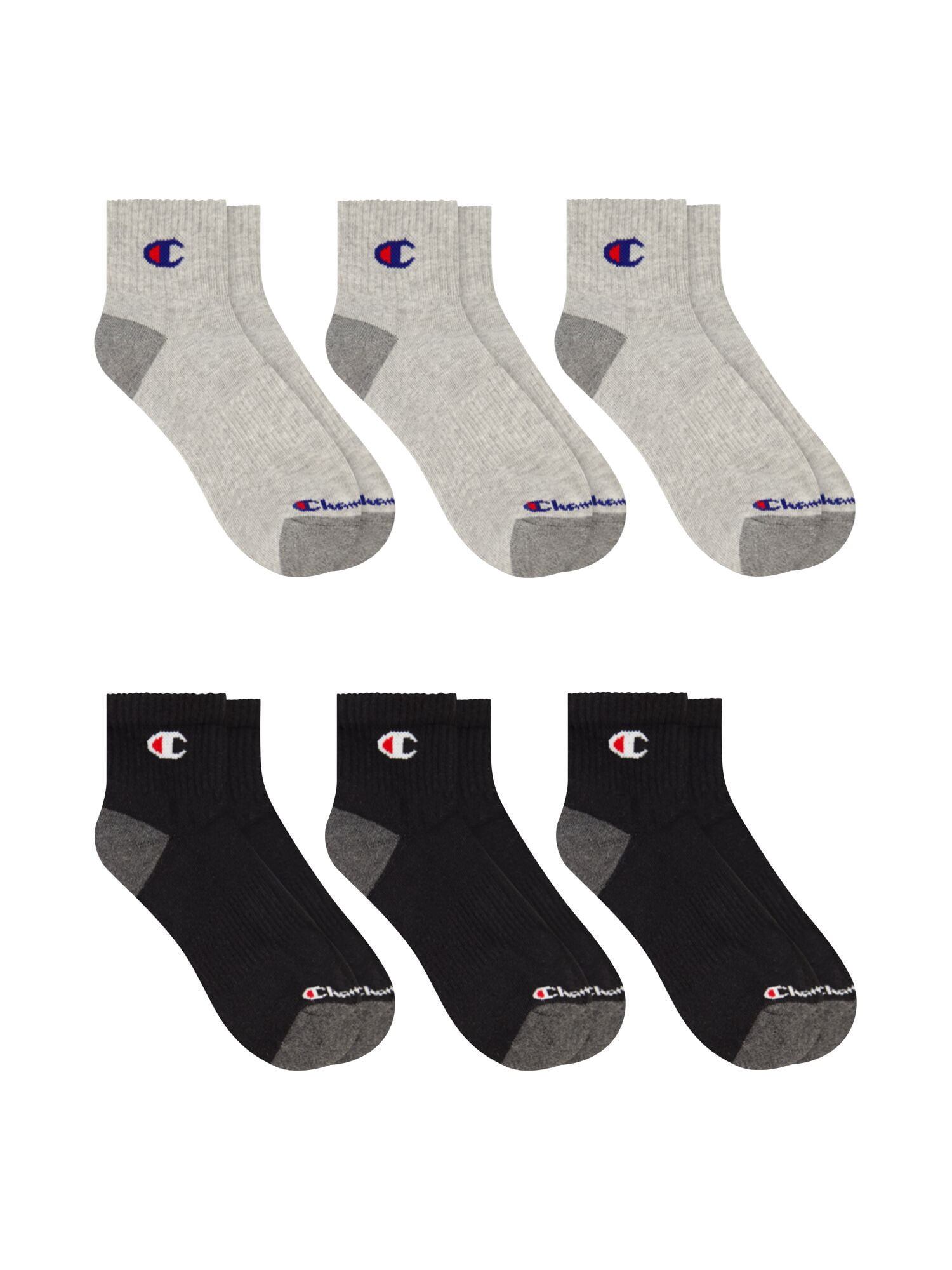 Champion Women’s Cotton Flex Half Terry Ankle Lightweight Socks, 6 Pack, Sizes 4-10