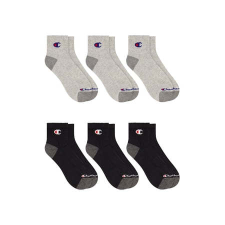 Champion Women’s Cotton Flex Half Terry Ankle Lightweight Socks, 6 Pack, Sizes 4-10