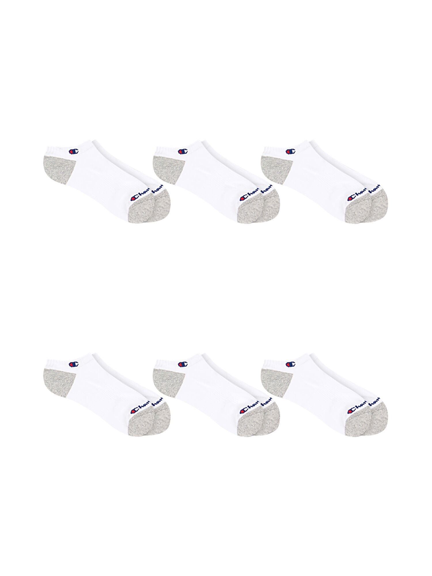 Champion Women’s Cotton Flex No Show Cushioned Socks, 6 Pack, Sizes 4-10