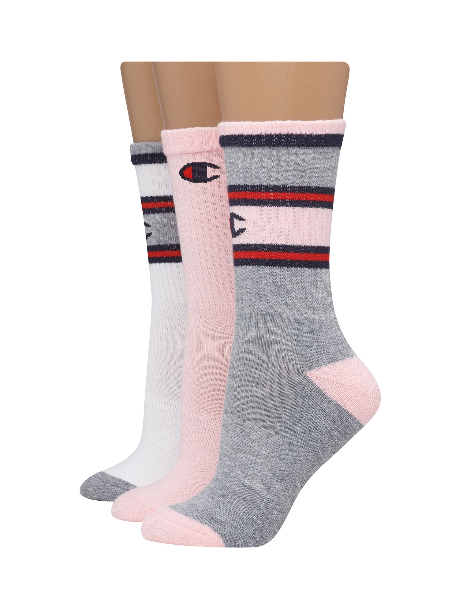 Champion Women's Crew Socks, 3 Pack