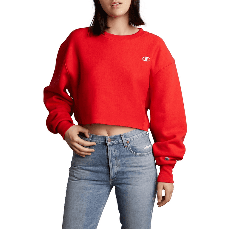 Champion sweater crop top 30 hotsell