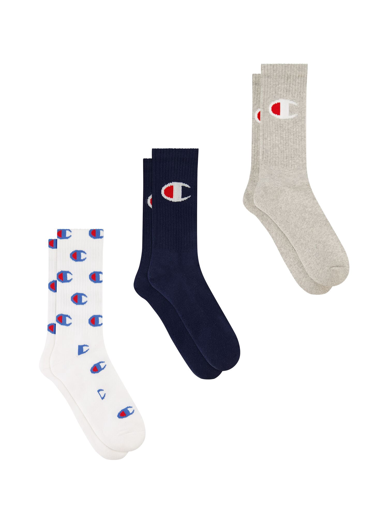 Champion Women’s Cushion Crew Socks Heritage Collection, 3 Pack, Sizes 4–10