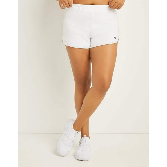 Champion Women's Gym Shorts 2.5" White/GFS Silver ML5668 A0KC