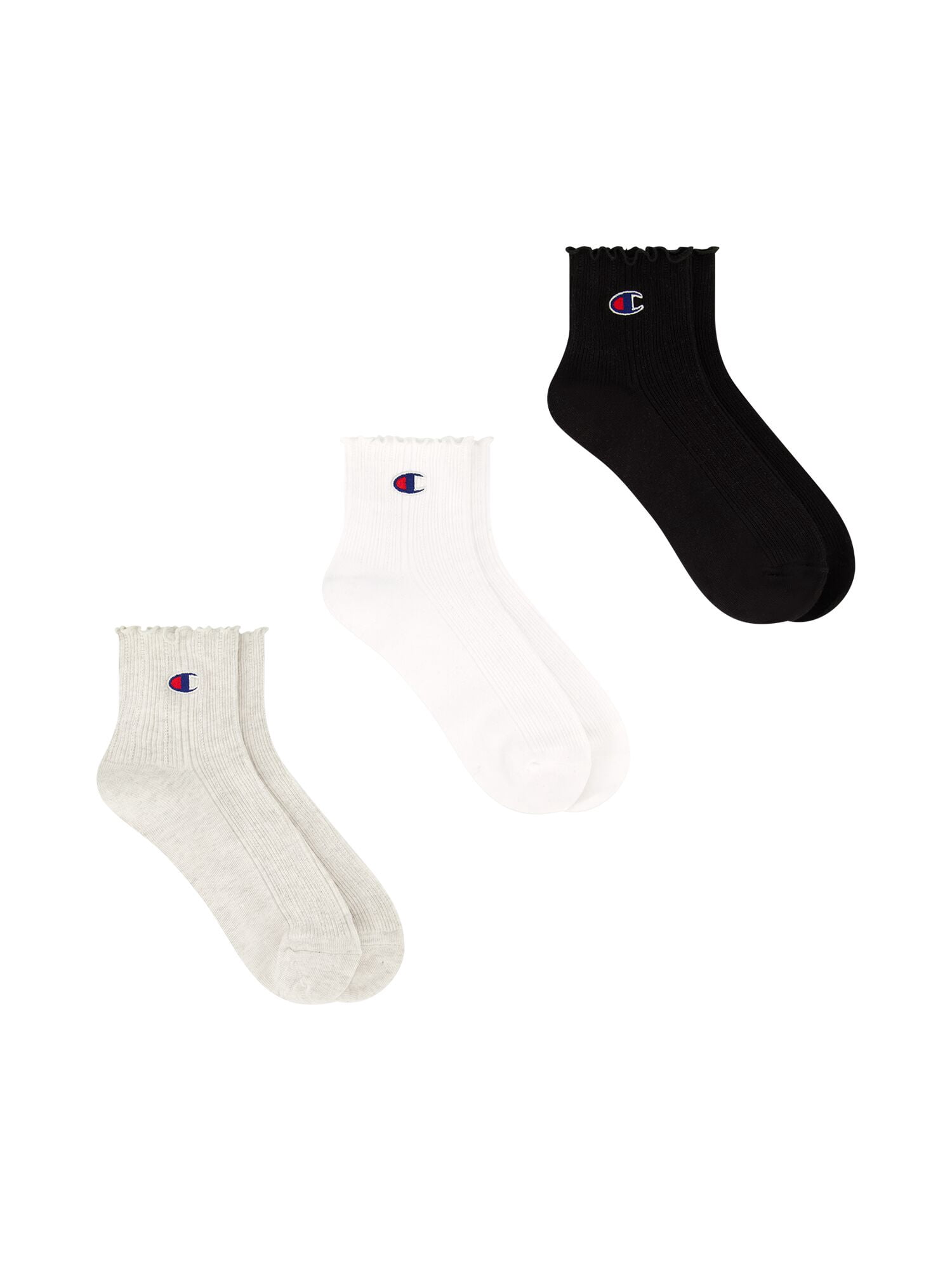 Champion Women’s Heritage Collection Lightweight Cotton Blended Ankle Socks, 3 Pack, Sizes 4–10