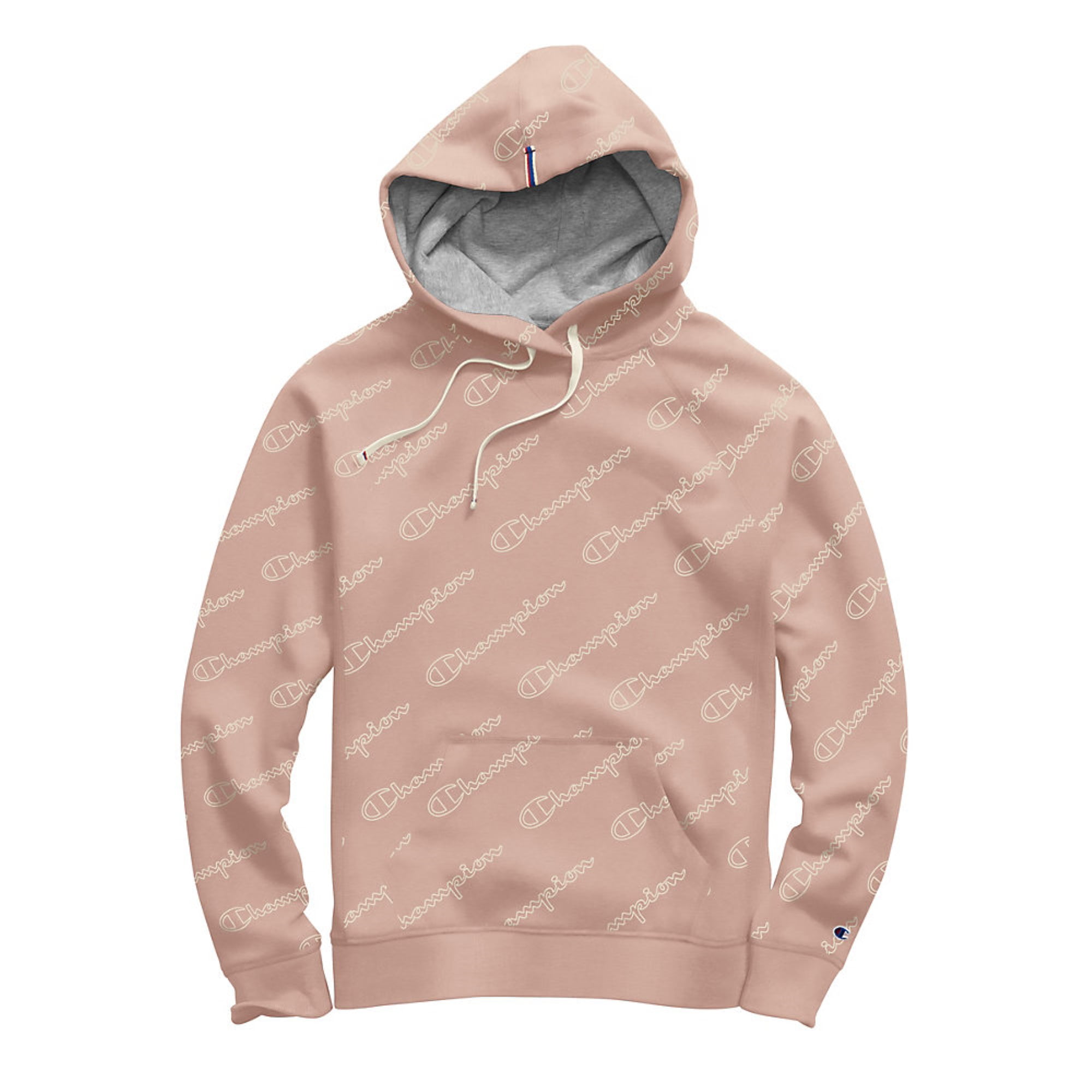 Champion Women s Heritage Fleece Pullover Hoodie All Over Logo M
