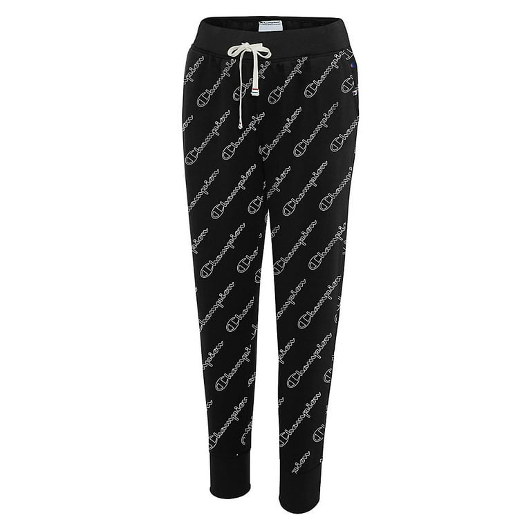 Champion Women s Heritage Joggers Allover Logo Walmart